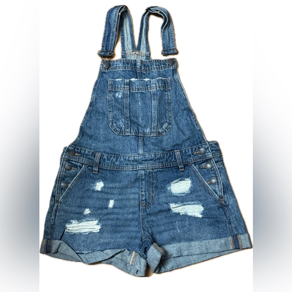 Aeropostale Denim Jean Shorts Overalls Small